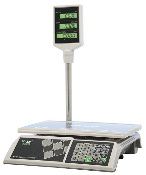 Настольные весы M-ER 326ACP-32.5 LCD "Slim " со стойкой