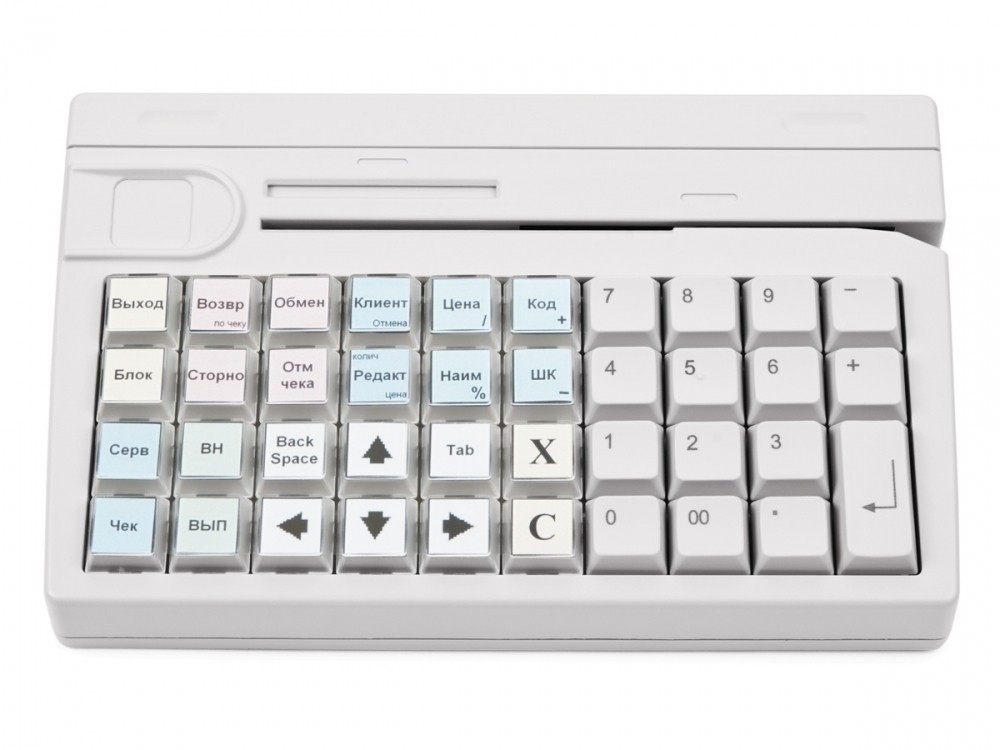 Программируемая клавиатура Posiflex KB-4000U c ридером магнитных карт