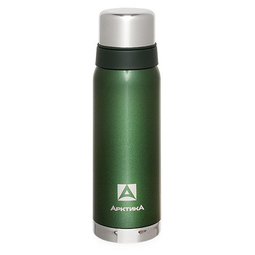 Термос Арктика (0,75 литра) с узким горлом американский дизайн, зелёный