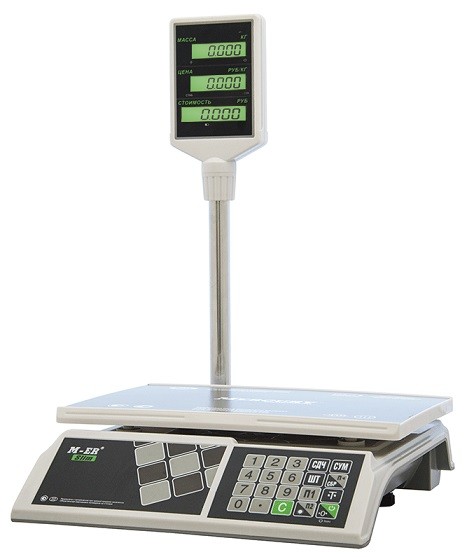 Настольные весы M-ER 326ACP-15.2 LCD "Slim " со стойкой