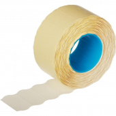 Этикет-лента 22х12 мм 1500 шт белая, волна, усиленный клей