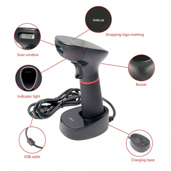 Сканер штрих-кода Sunlux XL-9610 USB (Беспроводной)