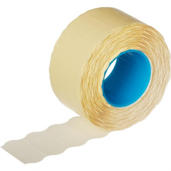 Этикет-лента 22х12 мм 1500 шт белая, волна, усиленный клей